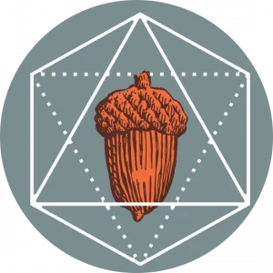 Concept art for “Terra” mural, acorn geometry sketch, designed by Chus