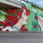a detail of Chus’ wild nature mural
