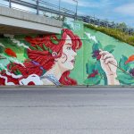 a detail of Chus’ wild nature mural