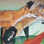 a detail of Chus’ wild nature mural