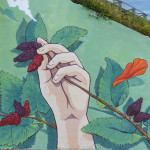 a detail of Chus’ wild nature mural